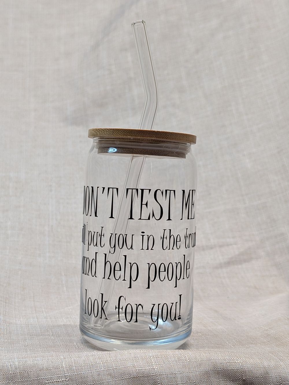 Beer can/iced coffee glass 