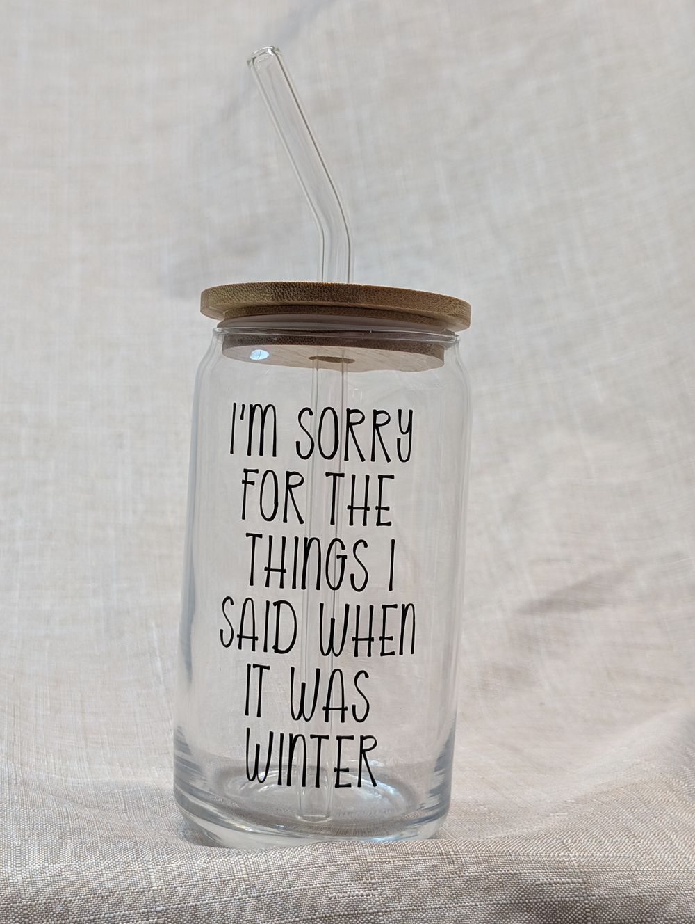 Beer can/iced coffee glass 