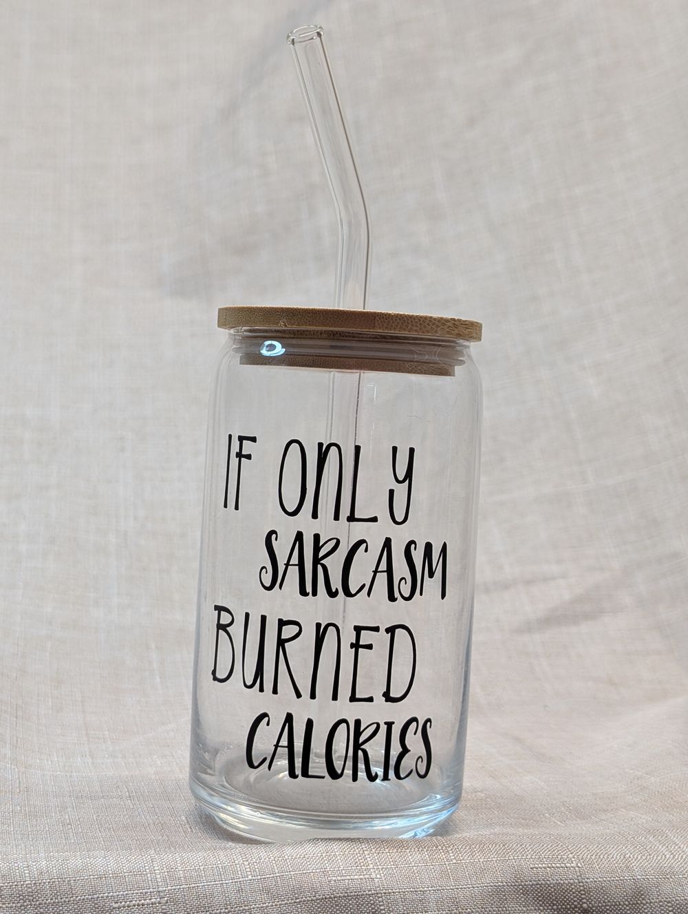 Beer can/ iced coffee glass 