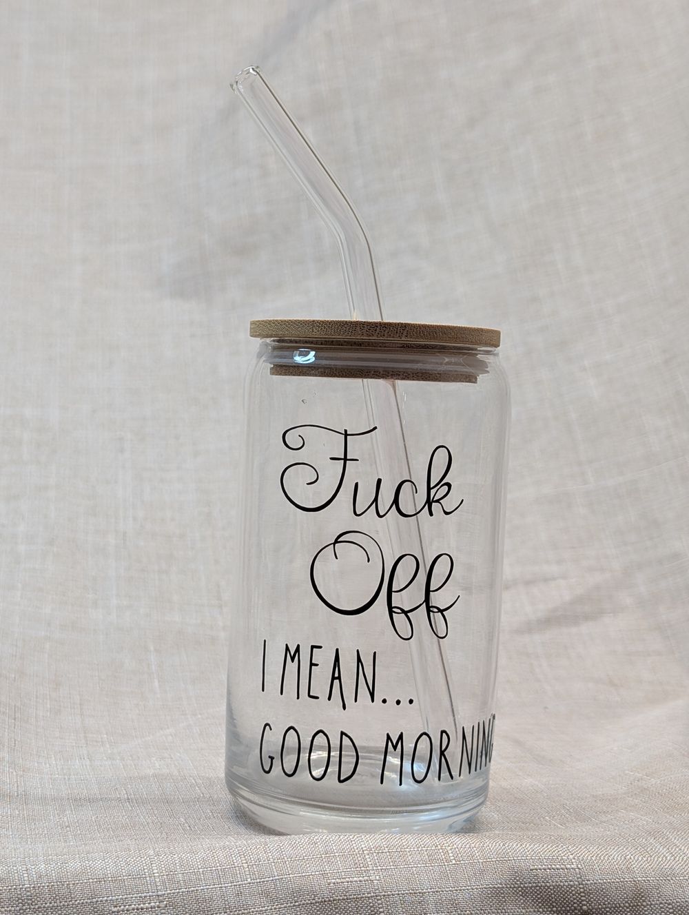 Beer can/ iced coffee glass 