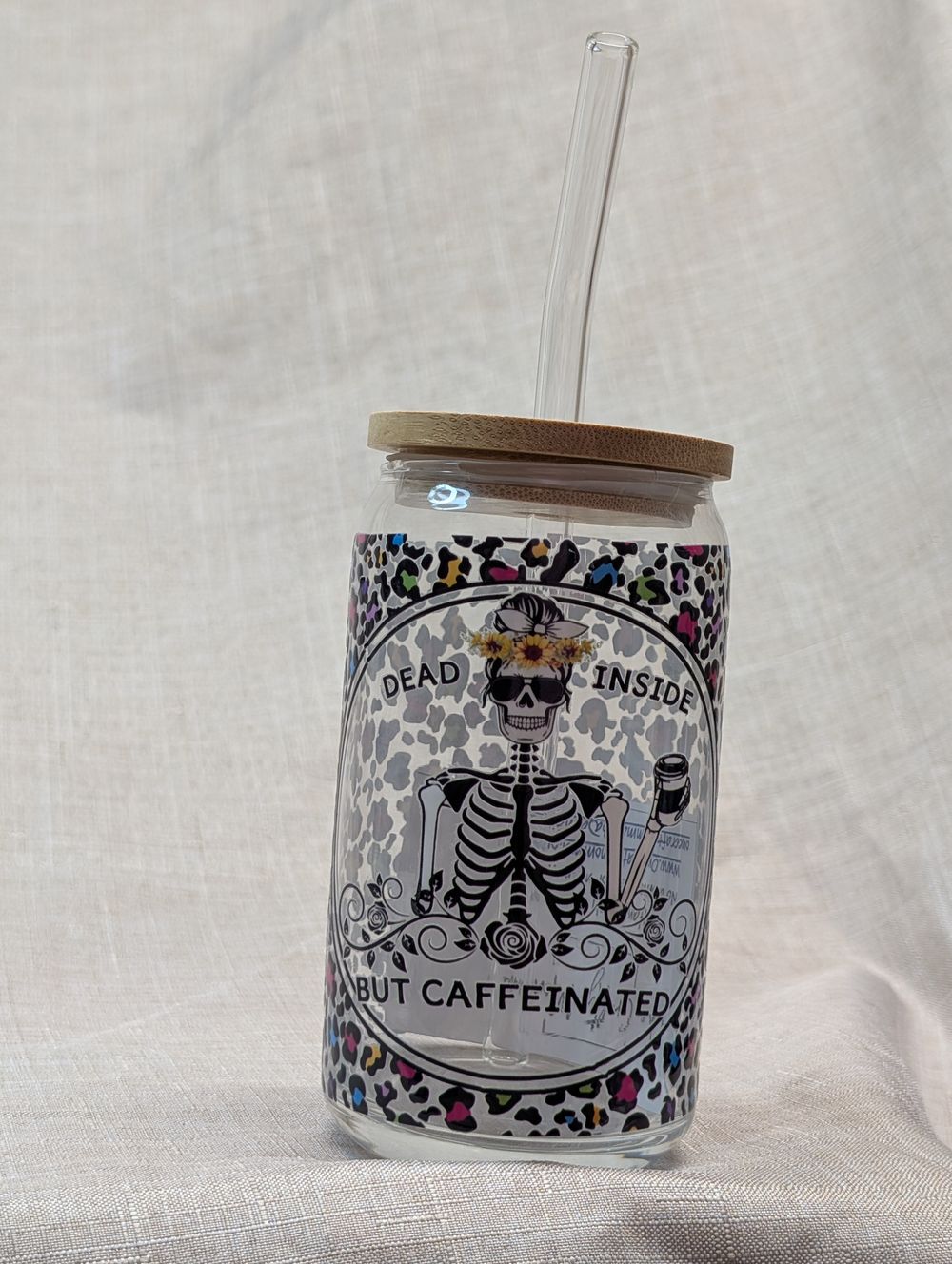 Beer can/ iced coffee glass 