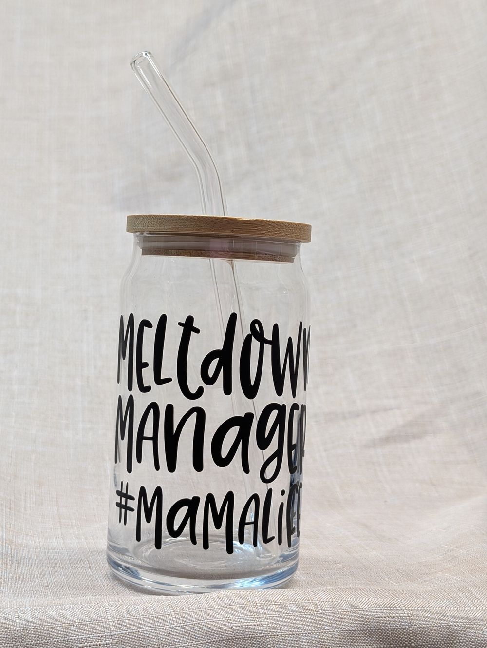 Beer can/ iced coffee glass 