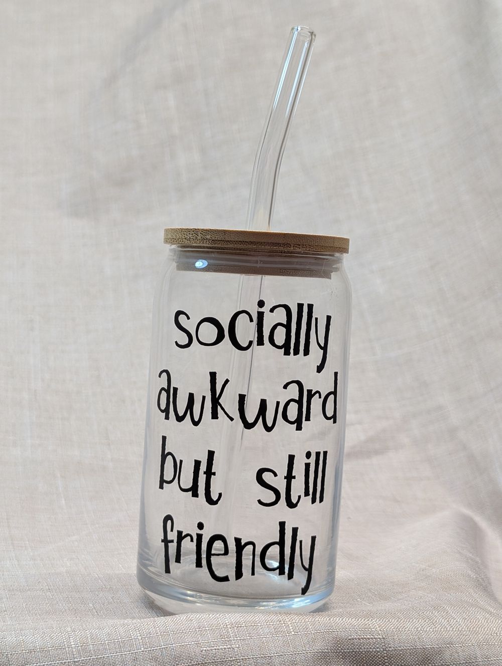 Beer can/ iced coffee glass 
