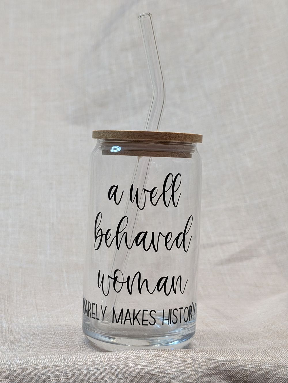 Beer can/ iced coffee glass 
