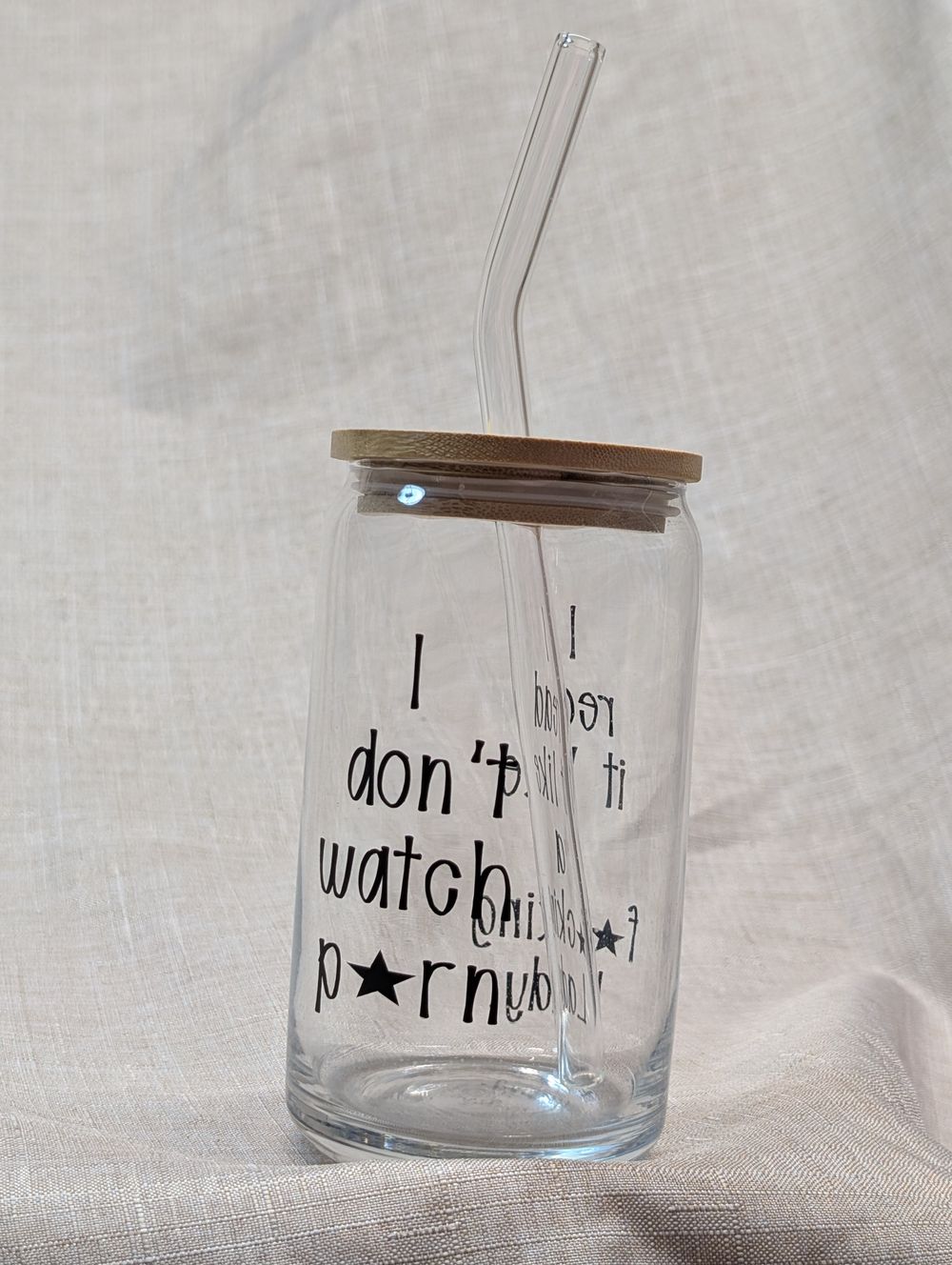 Beer can/ iced coffee glass 