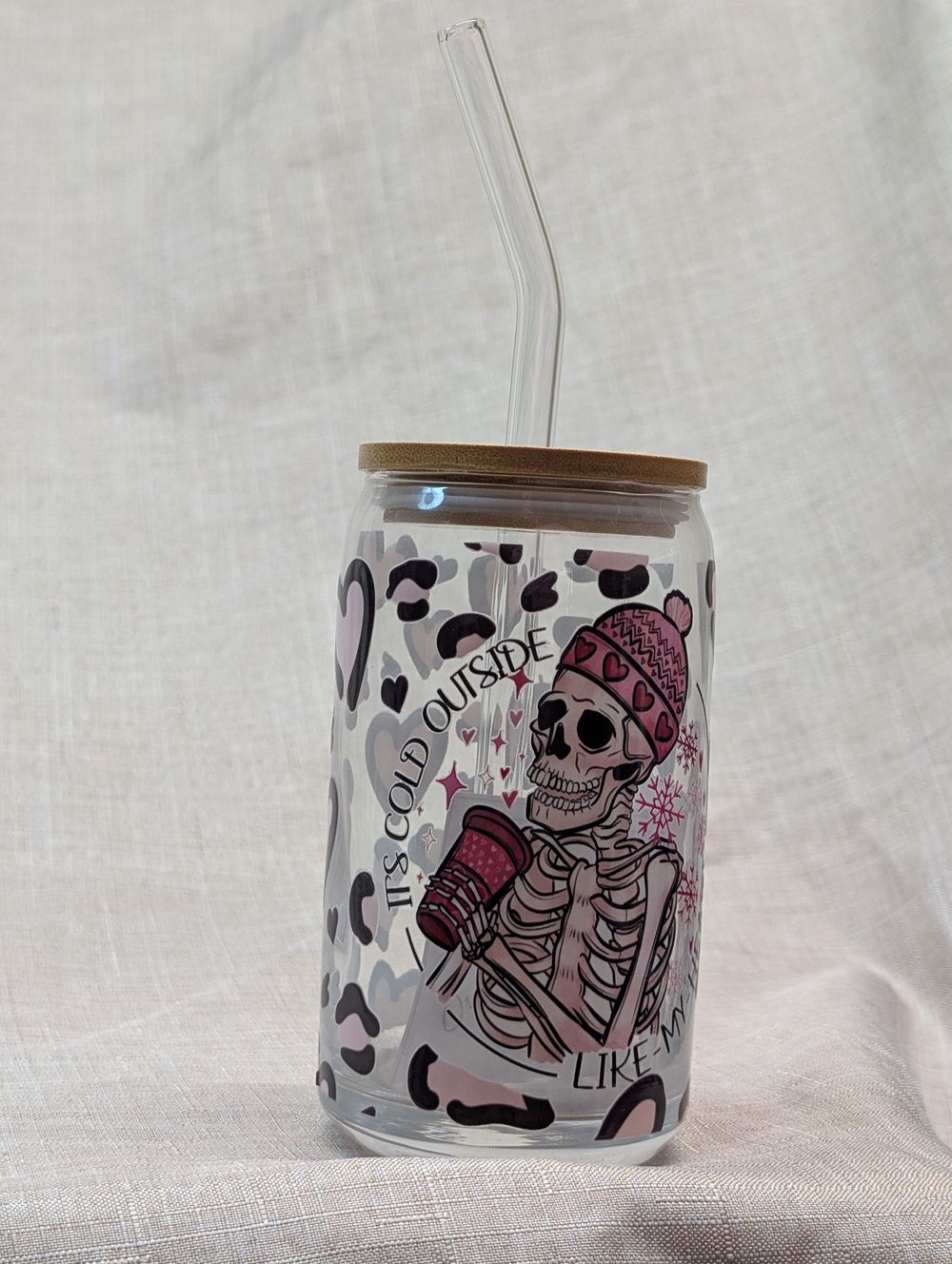 Beer can/ iced coffee glass 