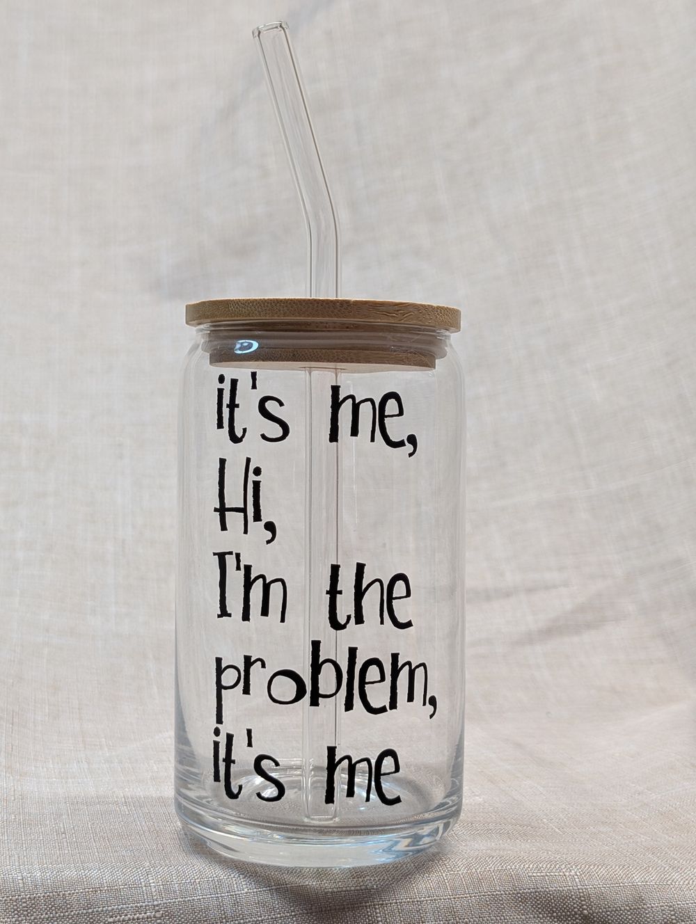 Beer can/iced coffee glass 