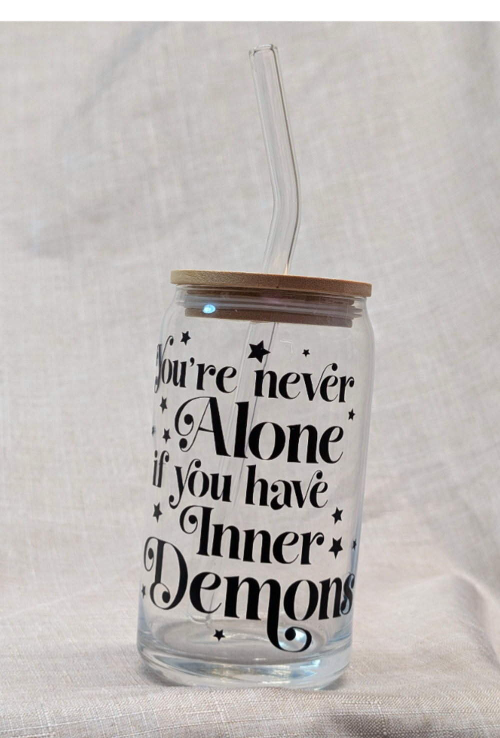 Beer can/ iced coffee glass