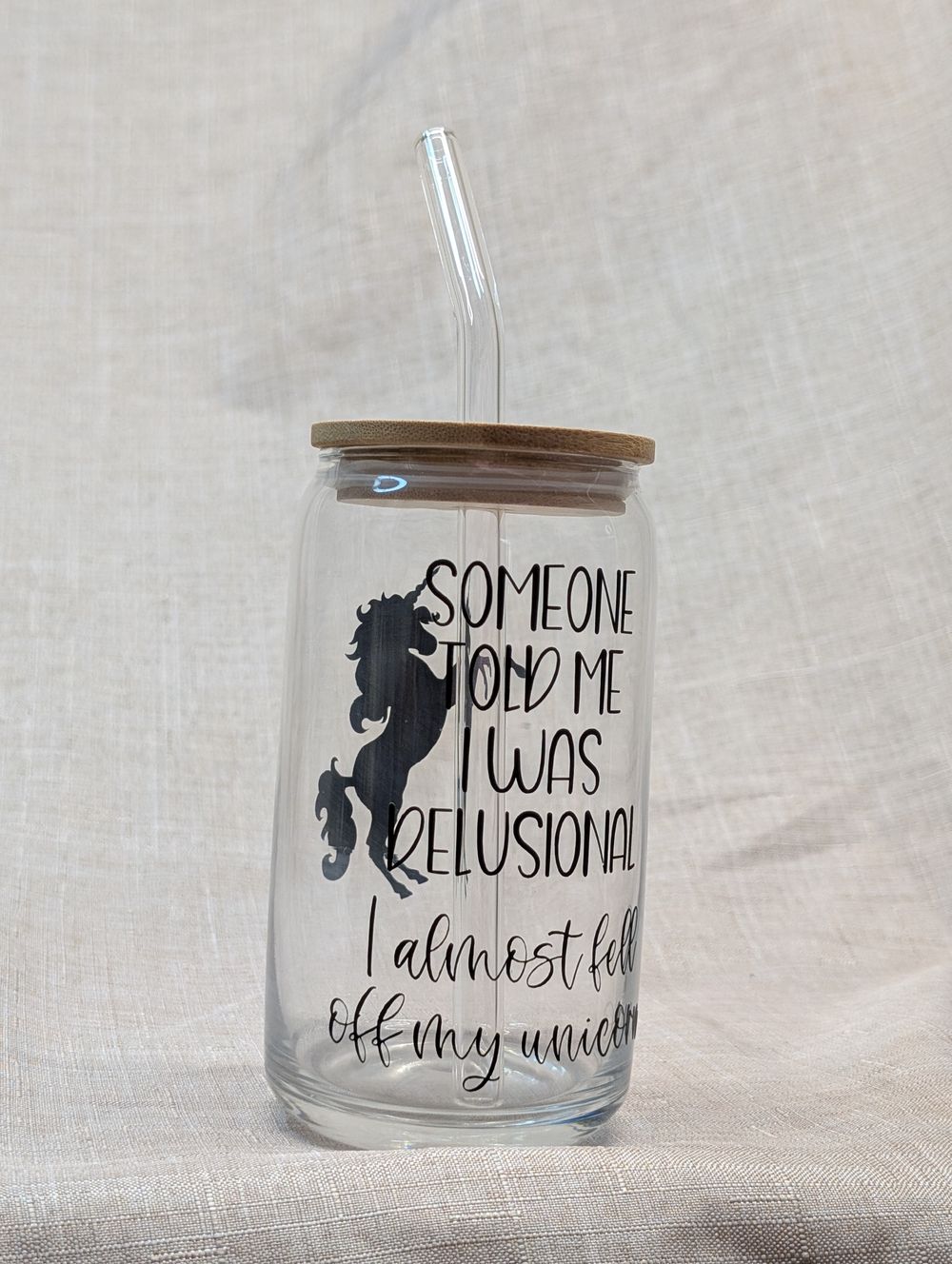 Beer can/ iced coffee glass