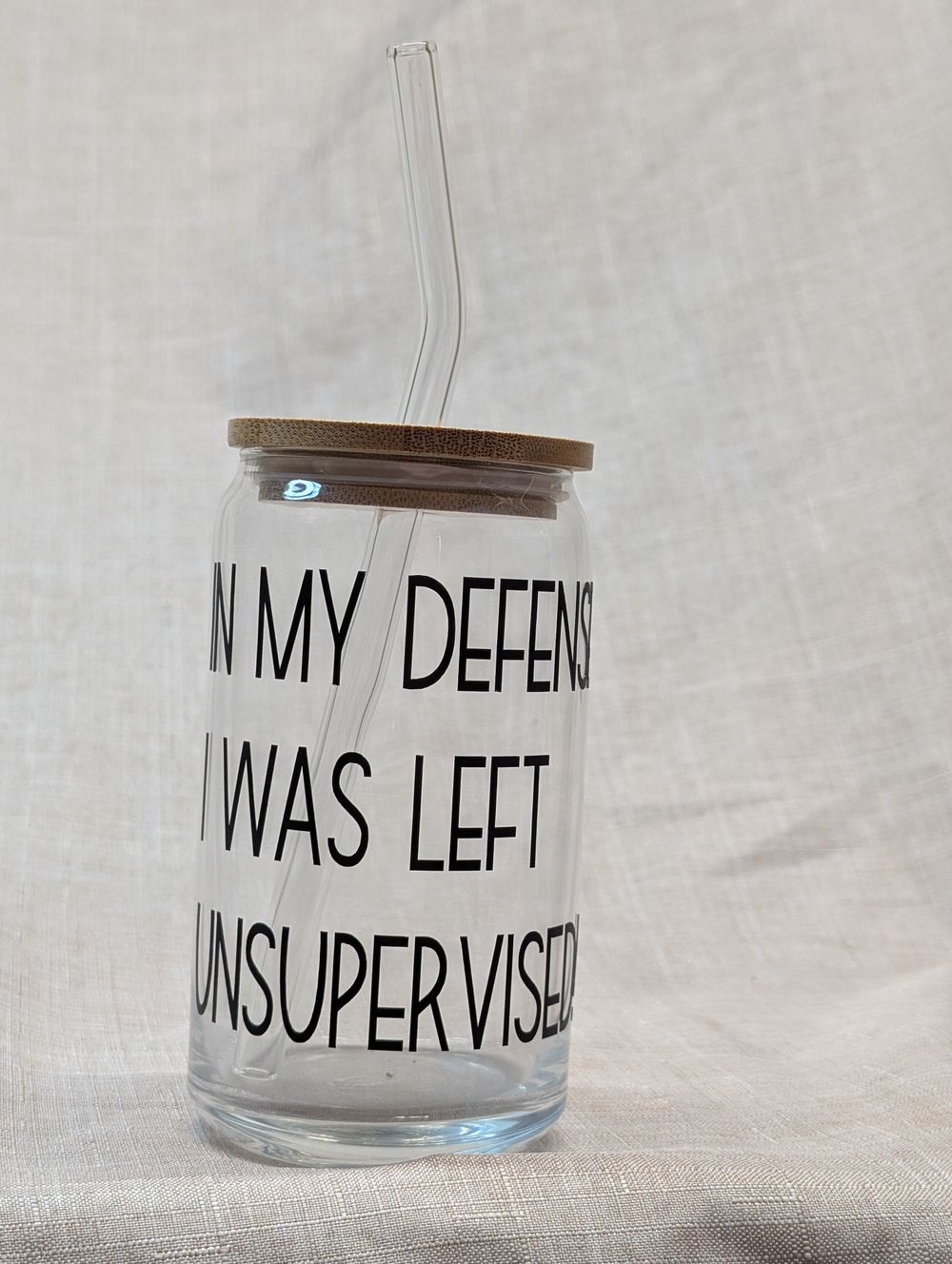 Beer can/ iced coffee glass 