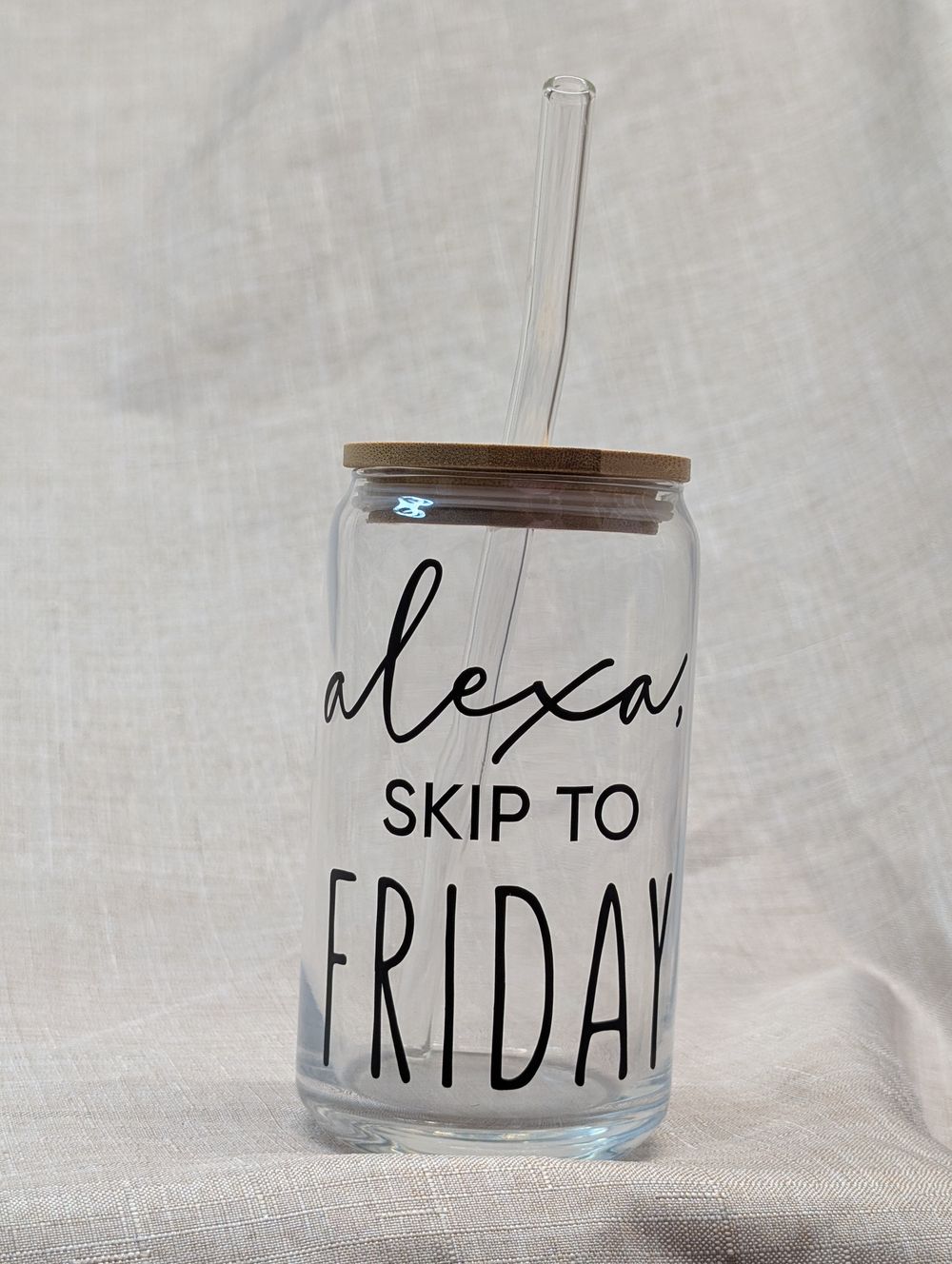 Beer can/ iced coffee glass 