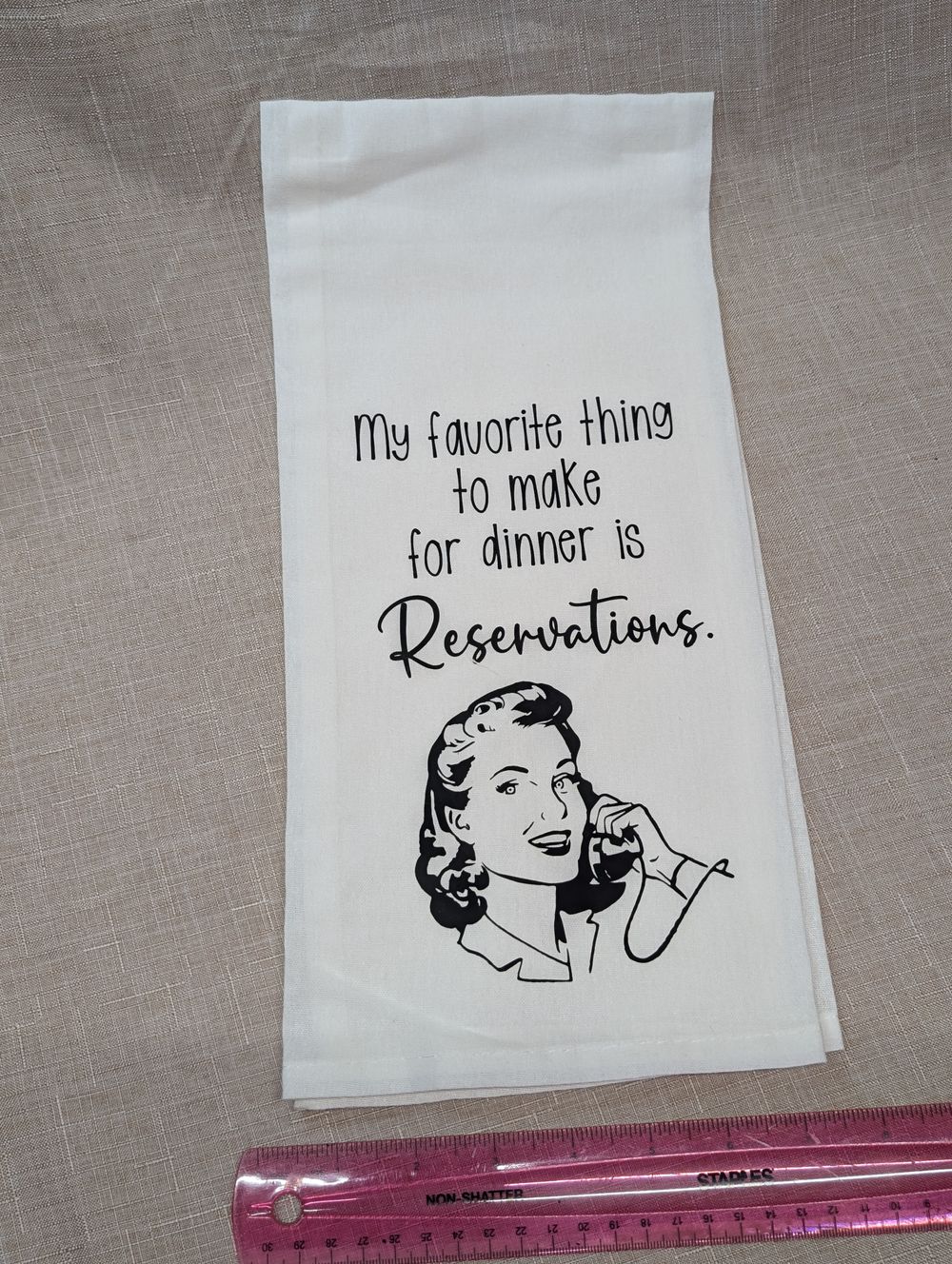 Decorative tea towel 